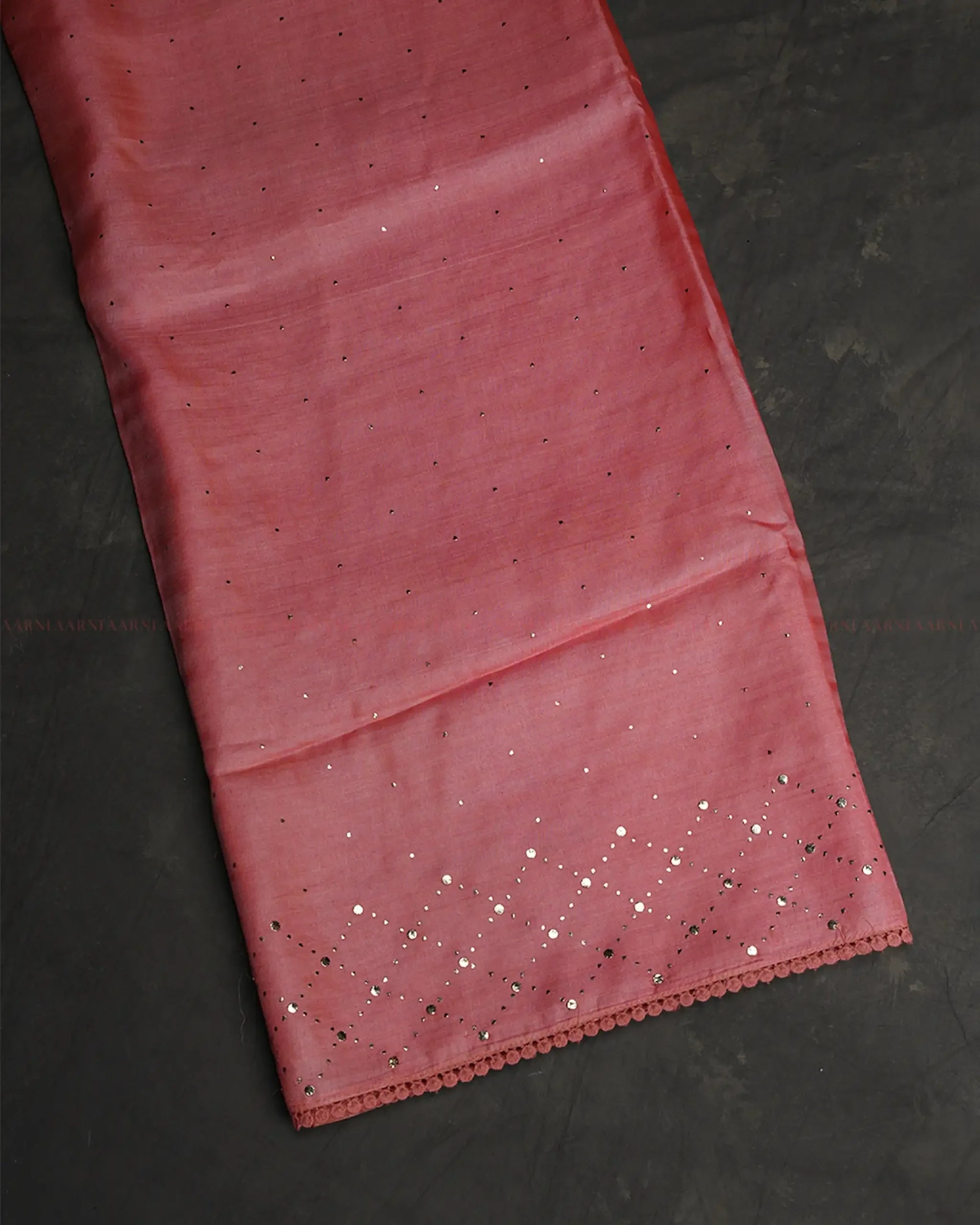 Pink Tussar Saree - Aarni Clothing - A Destination for Handpicked Ethnic Wear