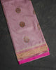 Pastel Pink Banarasi Silk Saree - Aarni Clothing - A Destination for Handpicked Ethnic Wear