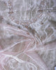 Pink Glass Organza Tissue Saree with Floral Bead and Sequin Embroidery