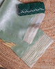 Green Tissue Organza Saree with Bottle Green Blouse - Aarni Clothing - A Destination for Handpicked Ethnic Wear