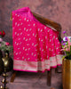 Pink Mashru Silk Saree with Silver Zari Border