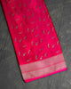 Pink Mashru Silk Saree with Silver Zari Border