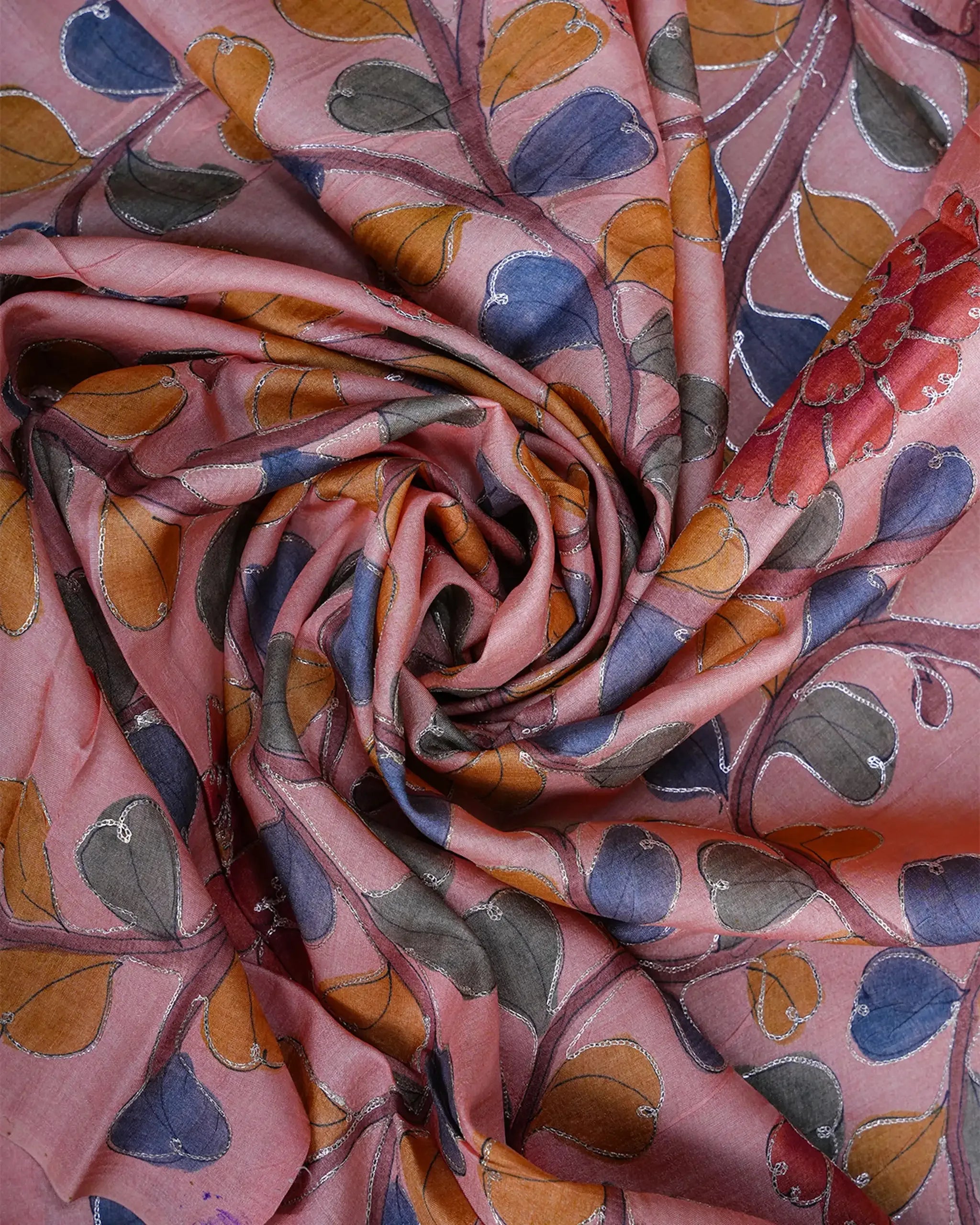 Pink Tussar Saree - Aarni Clothing - A Destination for Handpicked Ethnic Wear