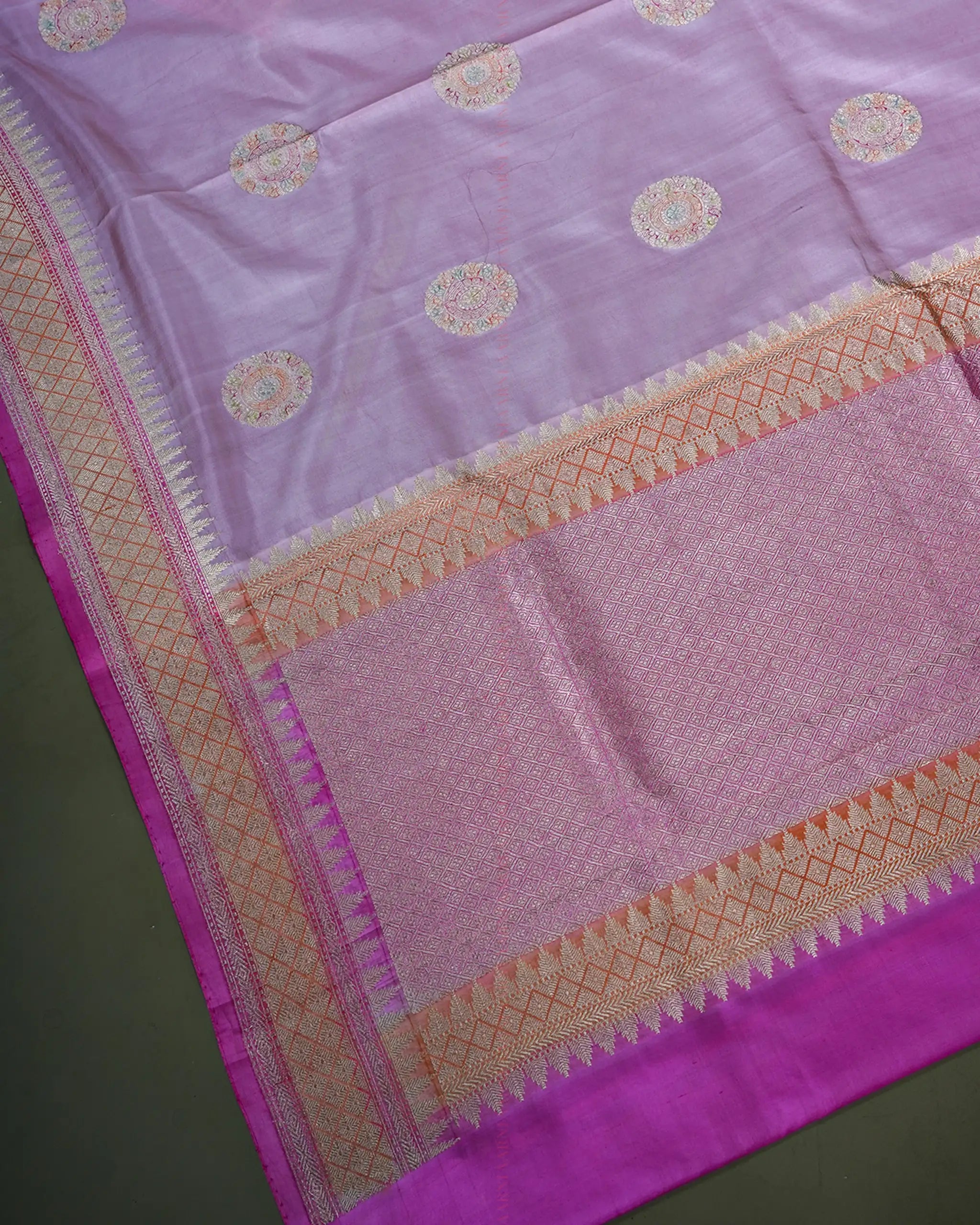 Pastel Pink Banarasi Silk Saree