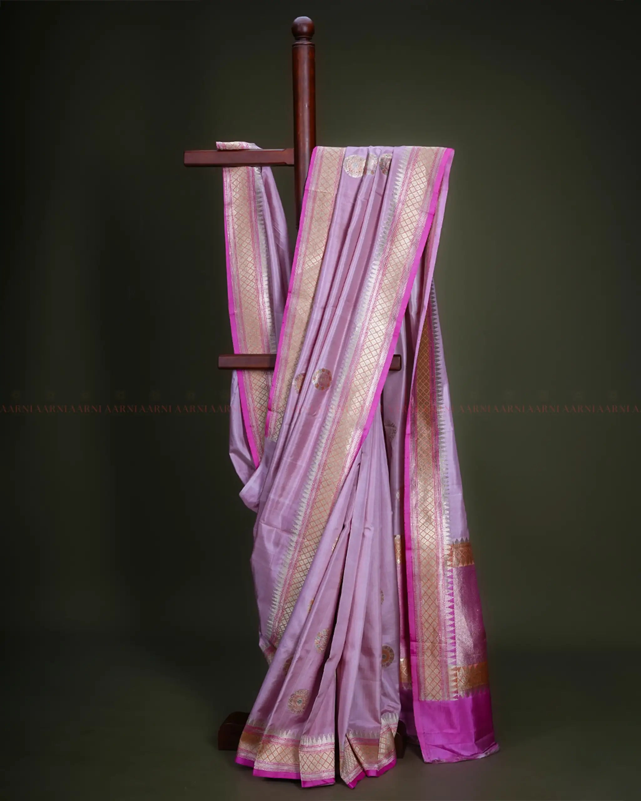 Pastel Pink Banarasi Silk Saree