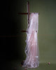Pink Glass Organza Tissue Saree with Floral Bead and Sequin Embroidery