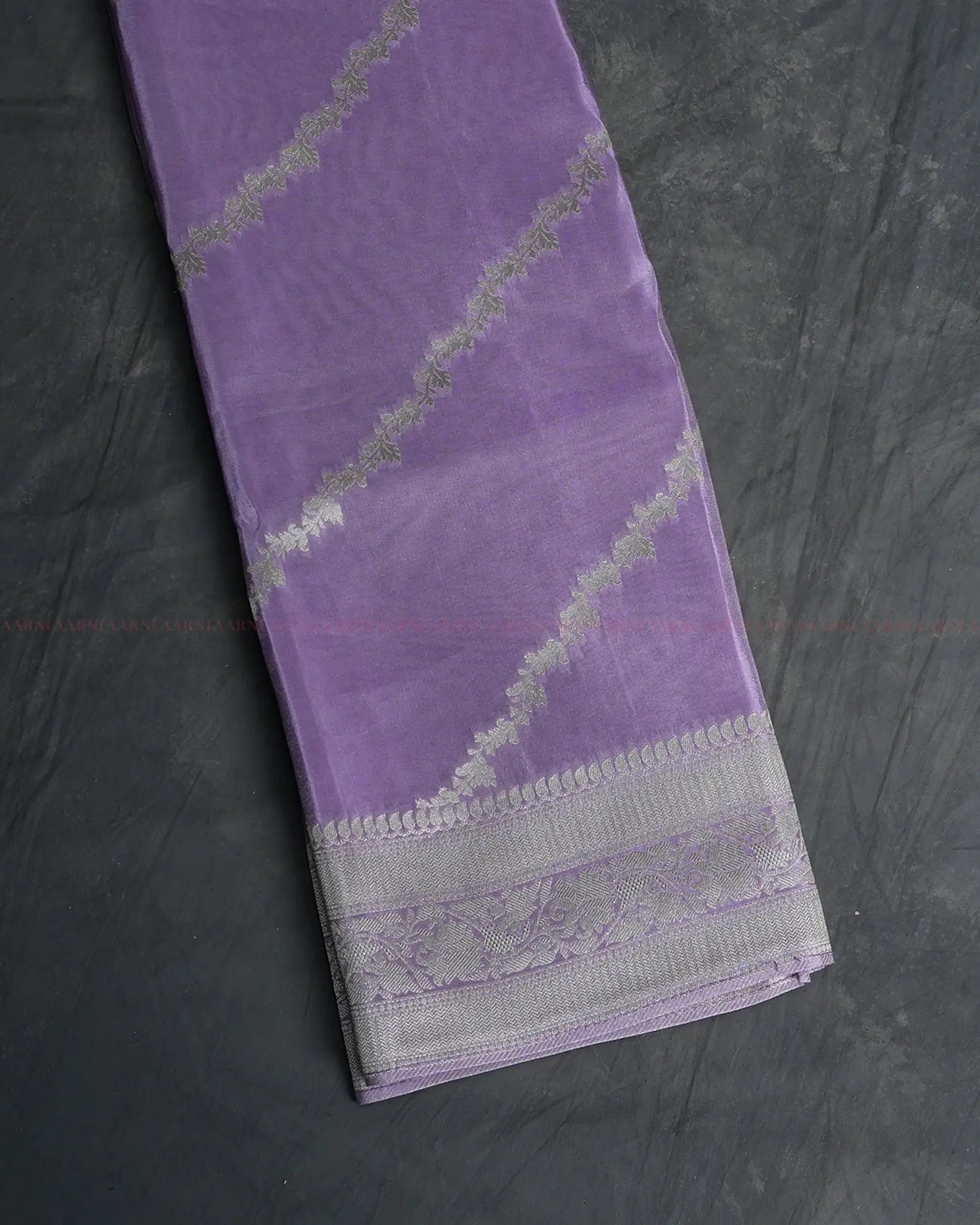 Purple Banarasi Tissue silk Saree - Aarni Clothing - A Destination for Handpicked Ethnic Wear