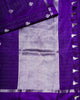 Purple Banarasi Silk Saree with Meenakari Detailing and Gold Pallu