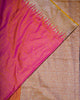 Pink Mashru Silk Saree with Geometric Brocade and Gold Border