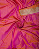 Pink Mashru Silk Saree with Geometric Brocade and Gold Border