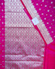 Pink Mashru Silk Saree with Floral and Geometric Weave