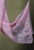 Pink Kota Saree with Hand-Painted Floral Design and Scalloped Border