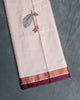Pink Banarasi Silk Saree with Floral Motifs and Silver Pallu