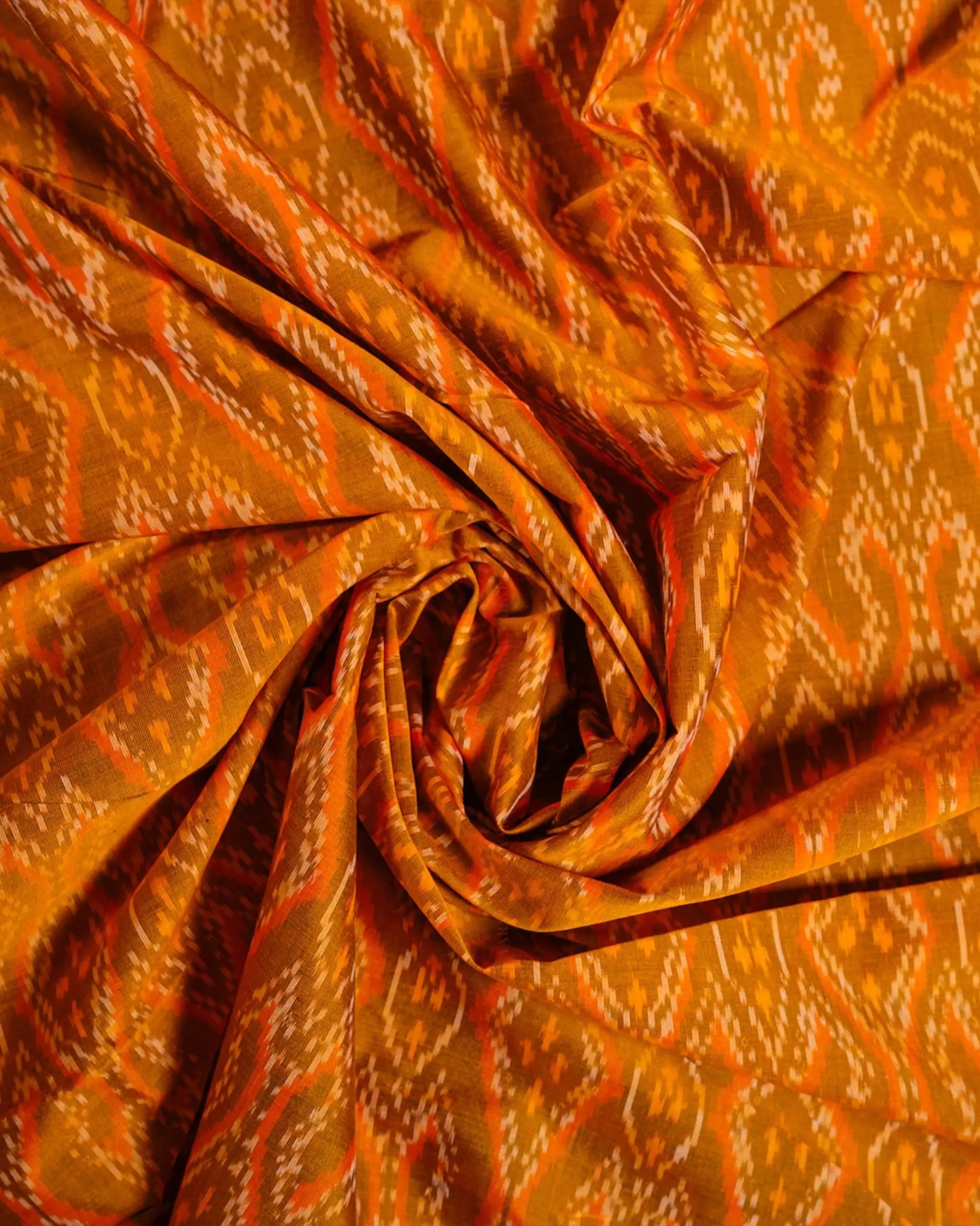 Yellow Tussar Silk Saree with Mukesh Work and Ikkat Blouse