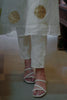 White Mul Chanderi Sequins Embroidery Suit Set