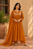 Orange Beads Embroidered Silk Suit Set