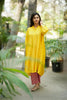Yellow Viscose Linen Kurti Set