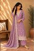 Purple Embroidered Silk Suit Set
