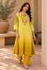 Yellow Floral Embroidered Mul Chanderi Suit Set