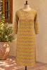 Mustard Hand Block Printed Kurthi