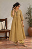 Warm Beige Digital Printed Cotton Kurti Set