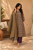 Grey Hand Block Printed Jute Cotton Suit Set