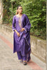 Purple Hand Embroidered Mul Chanderi Suit Set