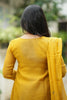 Yellow Floral Embroidered Mul Chanderi Suit Set