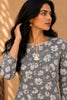 Grey Digital Printed Cotton Kurti Set