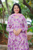 Handblock Printed Cotton Anarkali Suit Set