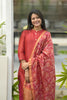 Red Digital Printed Chanderi Silk Suit Set - Aarni Clothing - A Destination for Handpicked Ethnic Wear