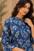 Blue Digital Printed Silk Co-ord Set