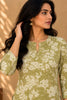 Green Digital Printed Cotton Kurthi Set