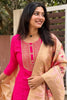 Pink Beads Embroidered Dola Silk Suit Set