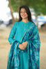 Blue Digital Printed Chanderi Silk Suit Set - Aarni Clothing - A Destination for Handpicked Ethnic Wear
