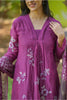Rich Magenta Mul Chanderi Applique Embroidered Suit Set