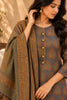 Grey Hand Block Printed Jute Cotton Suit Set