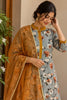 Grey Digital Printed Silk Kurti and Dupatta Set