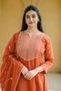 Rust Orange Gota Embroidered Cotton Suit Set