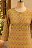 Mustard Hand Block Printed Kurthi