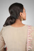 Beige Kantha Embroidered Chanderi Anarkali Suit Set