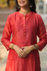 Red Digital Printed Chanderi Silk Suit Set - Aarni Clothing - A Destination for Handpicked Ethnic Wear