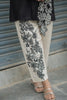 Black & Cream Applique Embroidered Silk Co-ord Set