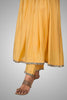 Yellow Floral Embroidered Silk Anarkali Suit Set