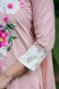 Pink Cotton Applique Embroidered Suit Set