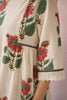White Cotton Floral Printed Kurti Set