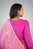 Pink Zari Embroidered Chanderi Silk Anarkali Suit Set