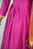 Pink Zari Embroidered Chanderi Silk Anarkali Suit Set