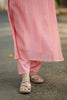 Peach Floral Embroidered Mul Chanderi Suit Set