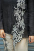 Black & Cream Applique Embroidered Silk Co-ord Set